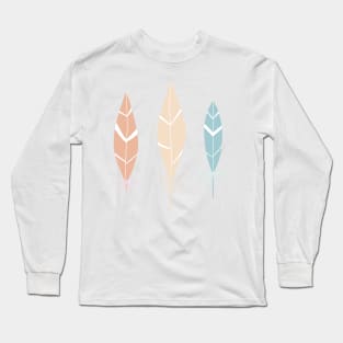 Naive pastel feathers Long Sleeve T-Shirt